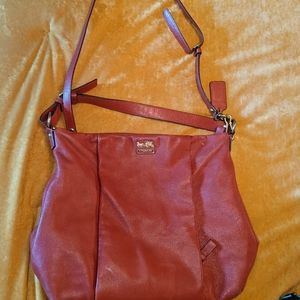 Coach Madison Isabelle Orange Leather Purse